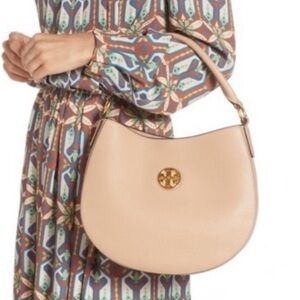 Tory Burch Carson Pebbled Leather Hobo Bag
